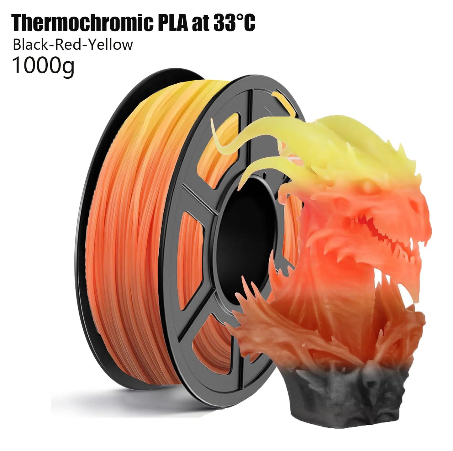 UV & Temp Color-Changing PLA Filament ±0.02mm | FDM 3D Printer