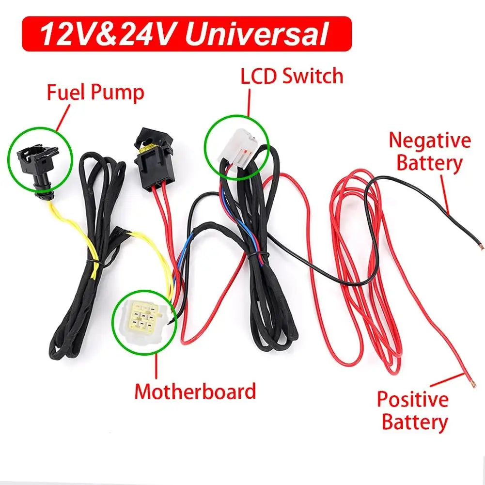 12V/24V Diesel Parking Heater Wiring Harness – Webasto Fit