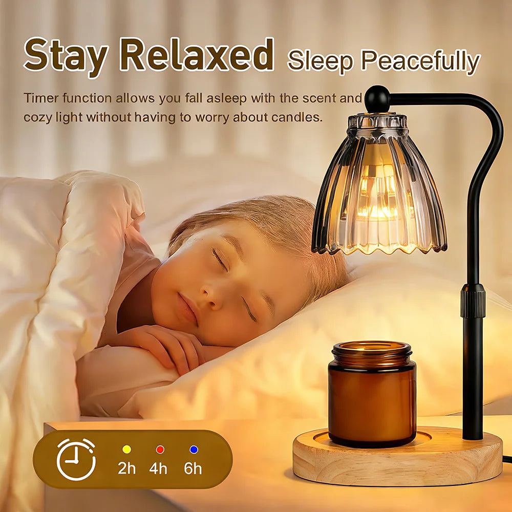 Nordic Candle Warmer Lamp with Timer & Dimmer | Wax Melt Light