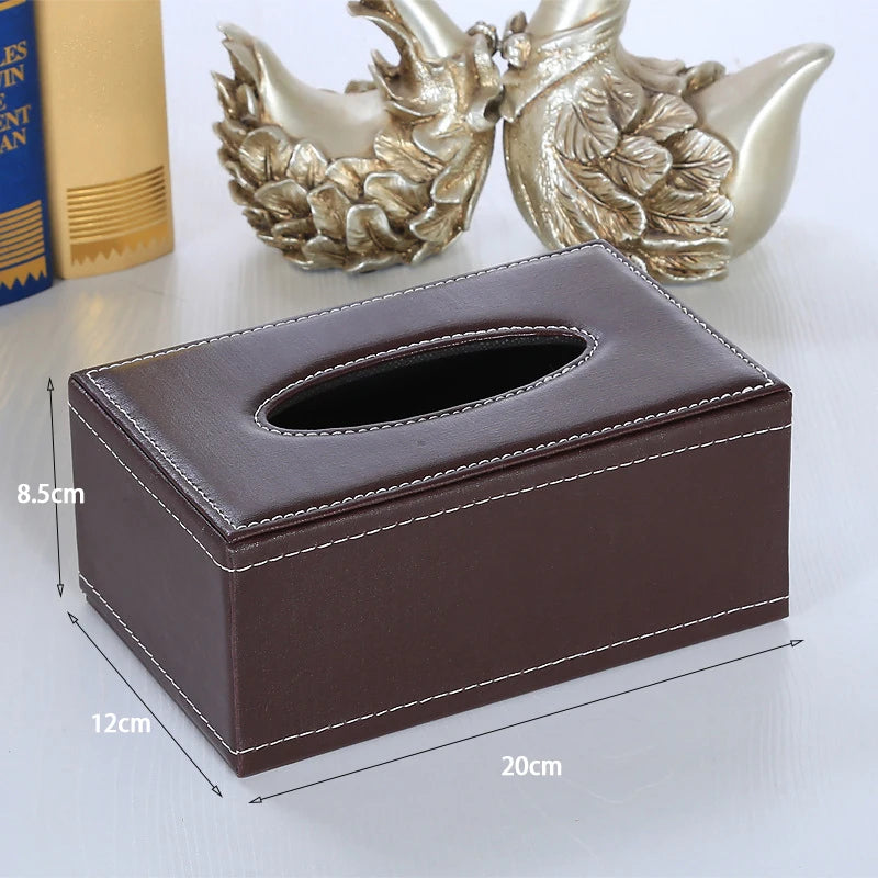 Leather Tissue Box Cover – Car & Home Anti-Moisture Dispenser