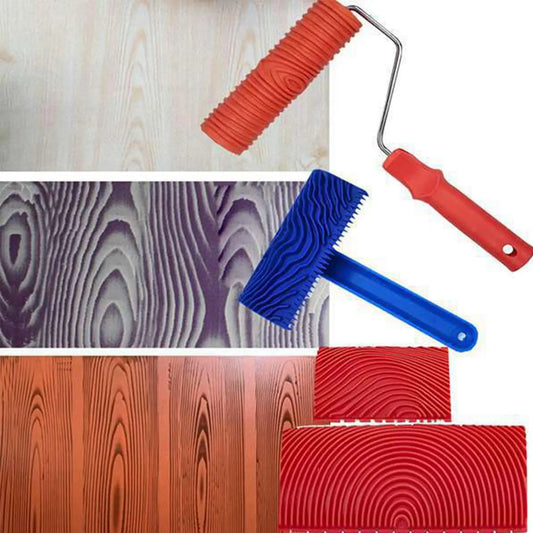 8PCS Wood Grain Roller Tool Texture Improvement Roller & Rocker Kit Easy-to-Use Graining Tool for Furniture Cabinets DIY Project Peaceful Pleasures Health and Wellness