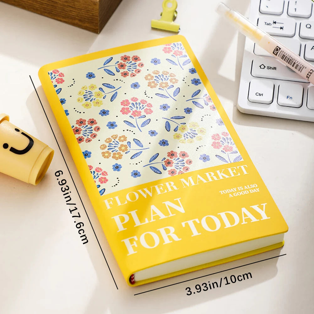 A6 Flower Handbook Blank Notebook Portable Daily Planning Beauty