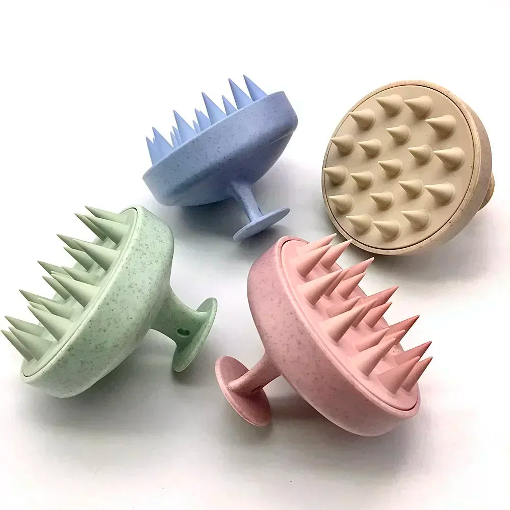 Silicone Shampoo Brush Head Scalp Massage Comb Clean The Scalp Thoroughly Body Massage Brush Bath Brush Salon Hairdressing Tool Peaceful Pleasures Health and Wellness