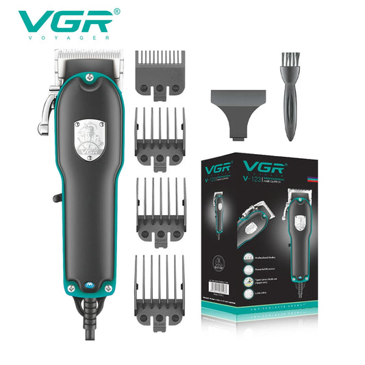 VGR Professional Electric Hair Clipper with Super Power Direct Insertion Hair ClipperMetal Blade Cleaning and Hair Removal V-123 Peaceful Pleasures Health and Wellness EU EU Plug