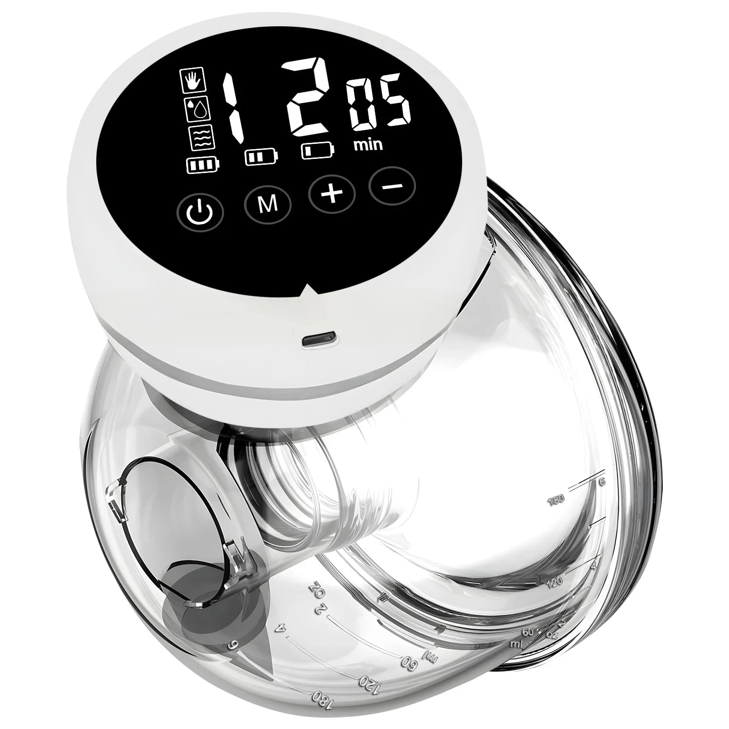 Wearable Electric Breast Pump Painless Double-Sided, Fully Automatic, Hands-Free Breast Collector for Breastfeeding Peaceful Pleasures Health and Wellness White 1 pcs