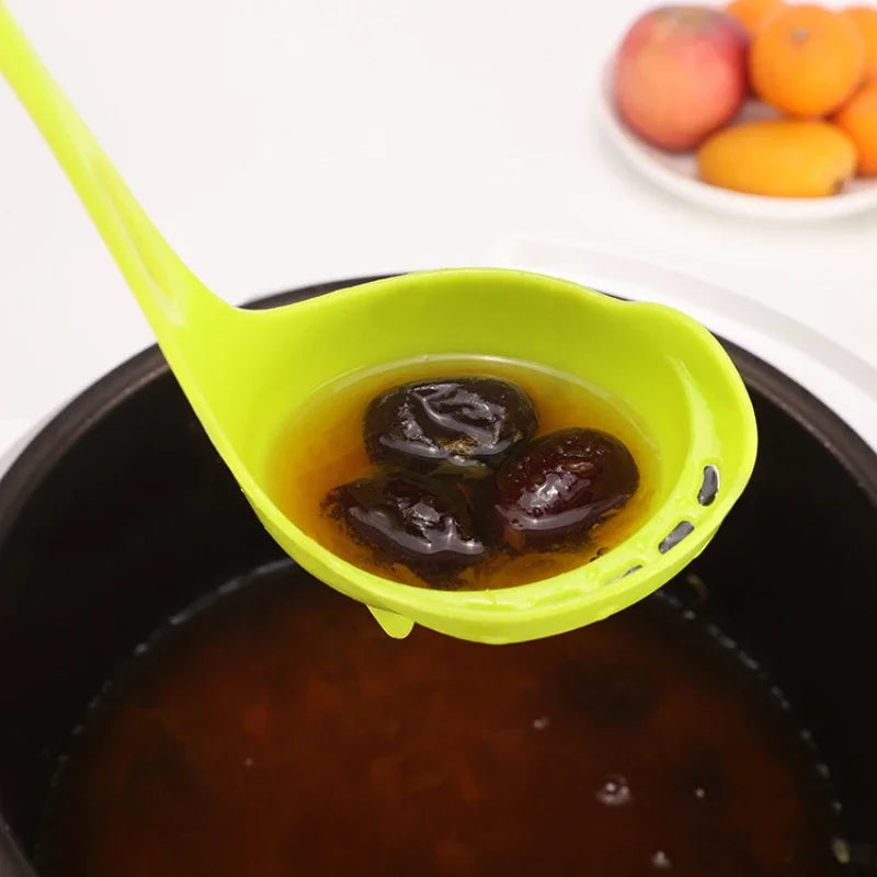 Food Grade PP Plastic Swan Strainer Spoon Long Handle Big Soup Spoon Hot Sale Creative Solid Color Kitchen Tableware Leak Spoon Peaceful Pleasures Health and Wellness