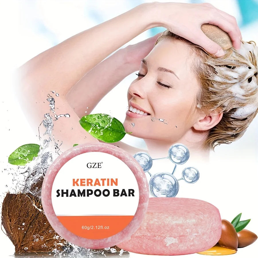 Keratin Shampoo Bar – Anti-Frizz for All Hair Types | 60g Keratin Shampoo Bar Peaceful Pleasures Health and Wellness