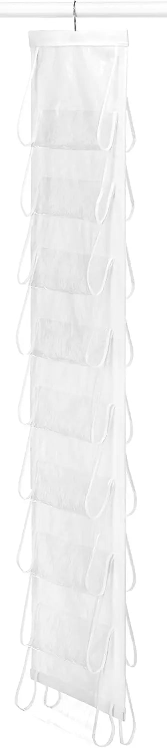 Clear Hanging Shoe Organizer – 9-Pair, 360° Swivel Hook, 12x54" Peaceful Pleasures Health and Wellness United States