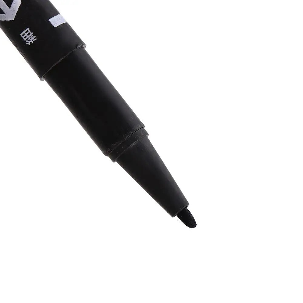 2Pcs/set Thin Pen Tip Tattoo Skin Marker Pen Black/Red/Blue Ink Waterproof Double Headed Marker Pen Large Capacity Stationery Peaceful Pleasures Health and Wellness