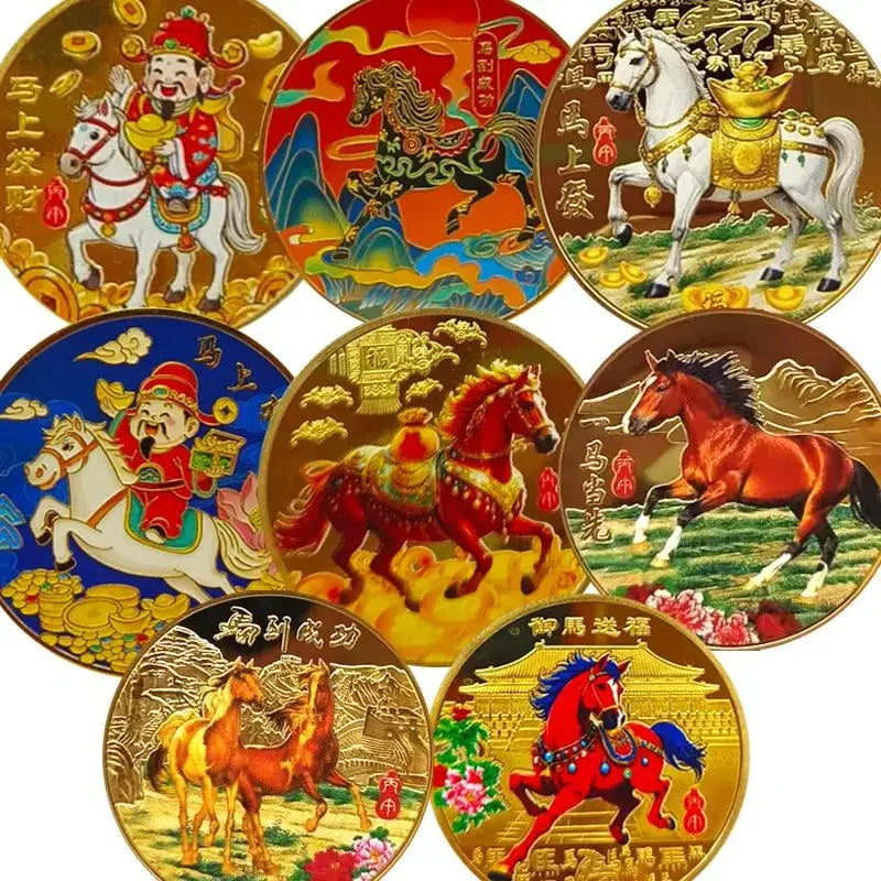 2026 Year of the Horse Lucky Coin – 40mm Zodiac Souvenir Medal