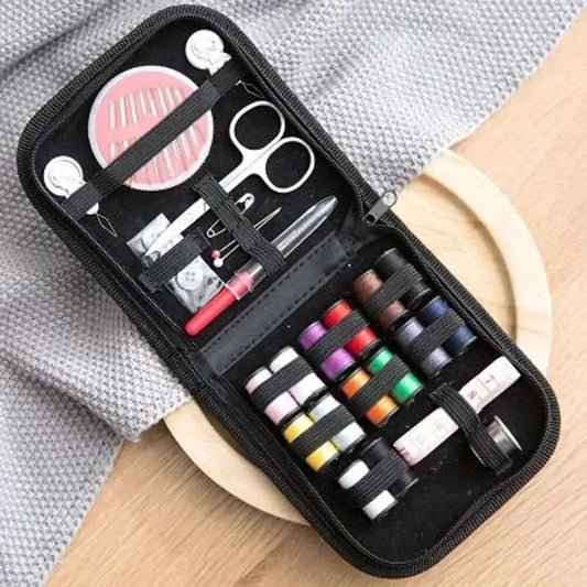 Portable Mini Sewing Kit – 12 Threads, Needles & Organizer Box Sewing Kit Oasis Select