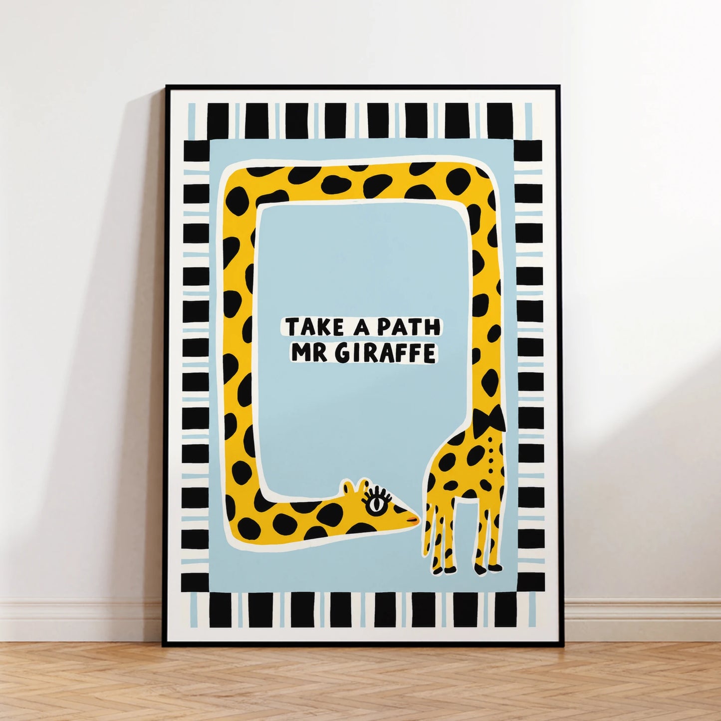Funny Crocodile & Giraffe Canvas Wall Art | Kids Room Decor