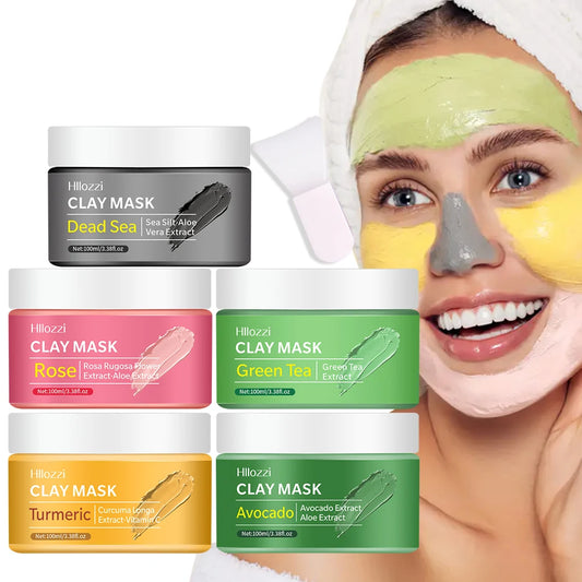 Turmeric Mud Mask - Green Tea Mud Mask - Dead Sea Mineral Mud Mask, Rose Mud Mask Spa Mask Set, Mask Gift Set Peaceful Pleasures Health and Wellness