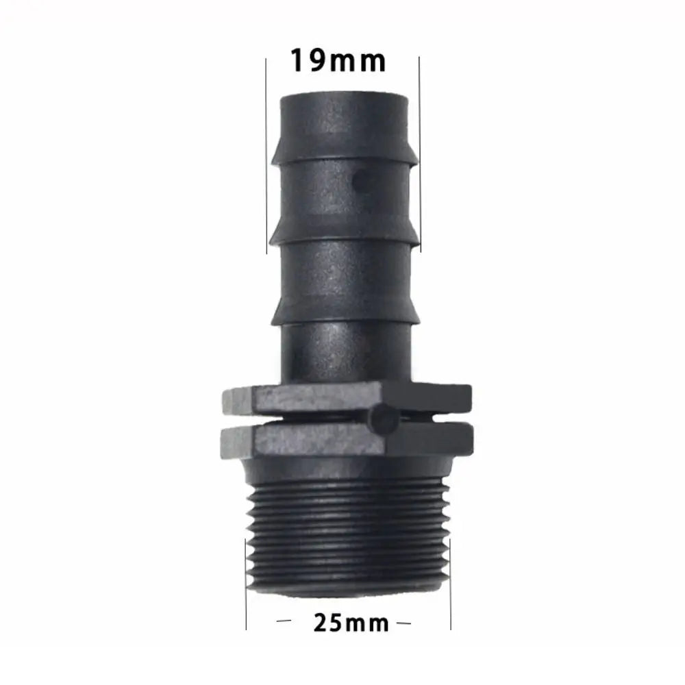 Practical Female Male Thread Garden Hose Barb Connector 16mm 20mm 25mm PE Screw Joint Irrigation Pipe Fitting Peaceful Pleasures Health and Wellness 20mmto3-4male thread
