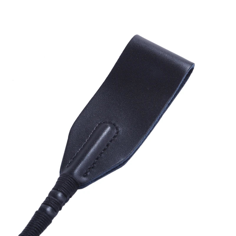Black Faux Leather Horse Whip Handmade Braided Riding Crop for Equestrian Racing Training Equipment High Quality Peaceful Pleasures Health and Wellness