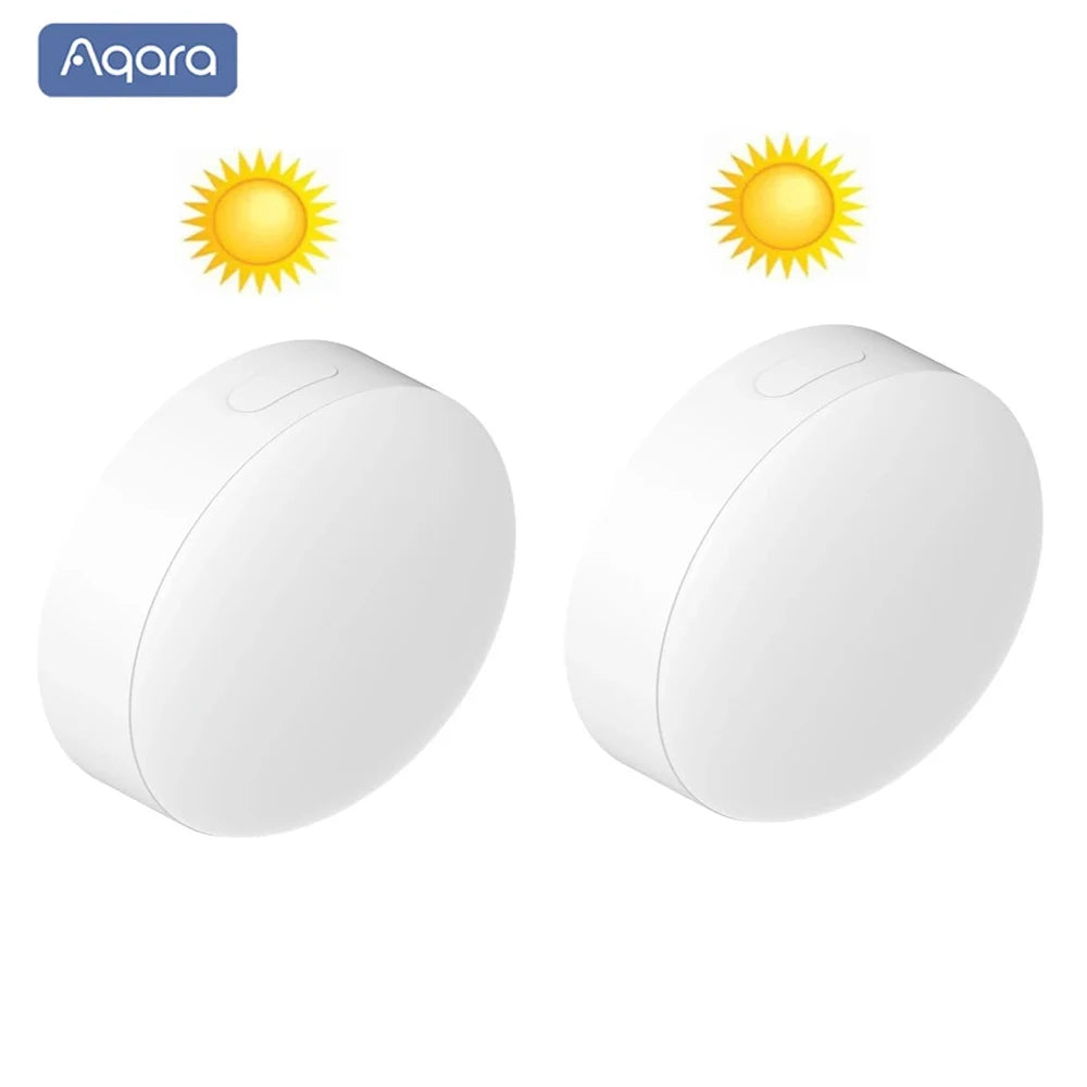 Aqara Light Brightn Sensor T1 Zigbee 3.0 Smart Home Light Change Controlled Detector Magnetic APP for Mijia Homekit APP Peaceful Pleasures Health and Wellness 2 pcs