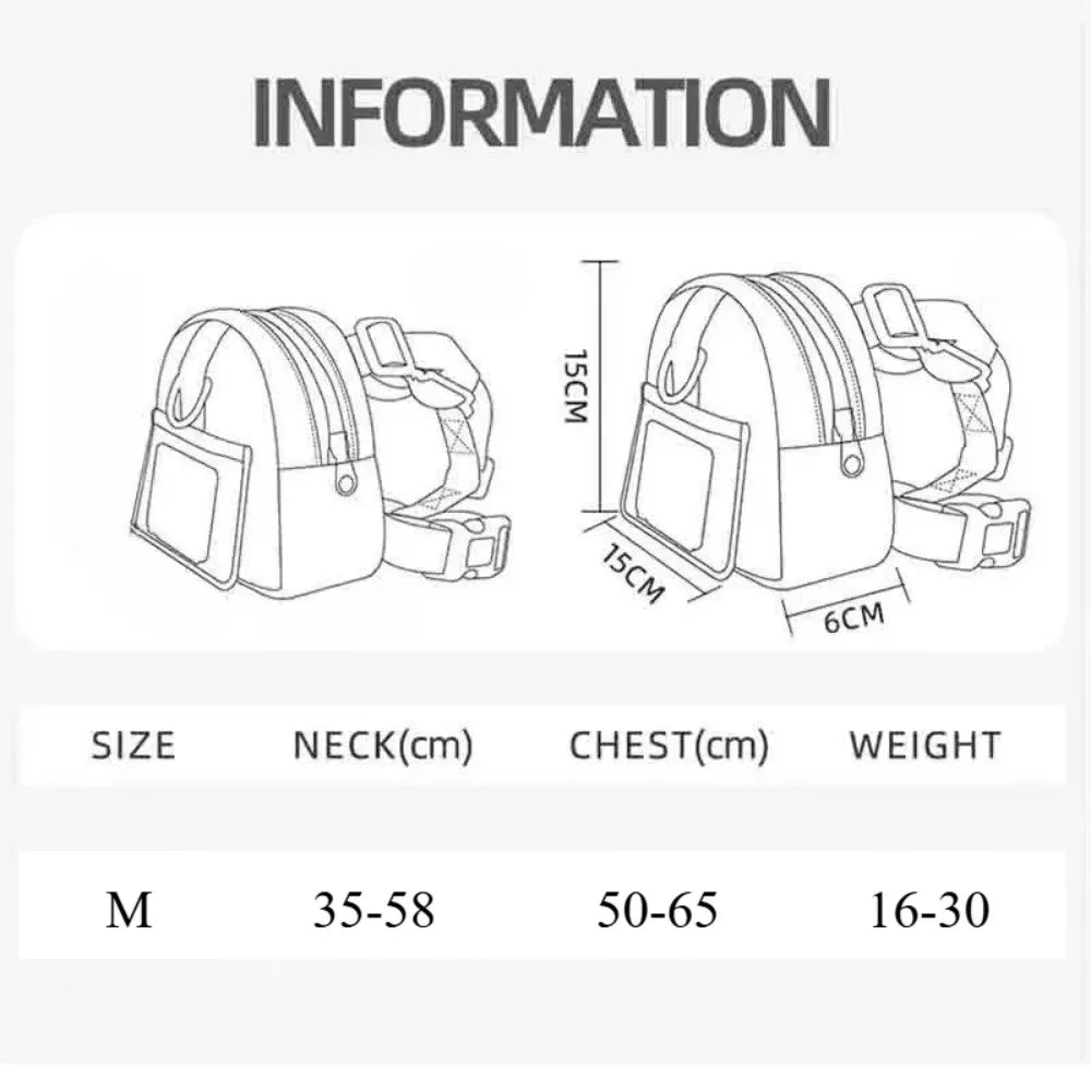 Pet Snack Storage Bag with Leash Large-capacity Multifunction Dogs Backpack Adjustable Harness Backpack Suitable Pet Travel Walk Peaceful Pleasures Health and Wellness
