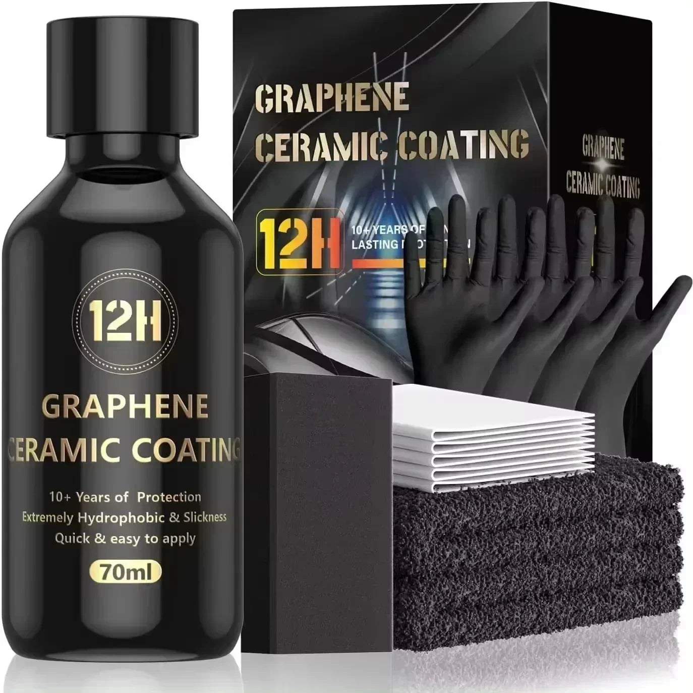 Graphene Ceramic Coating 20H with Self Healing and UV Track Technology Car Detailing Professionals 10+ Years of Protection Peaceful Pleasures Health and Wellness