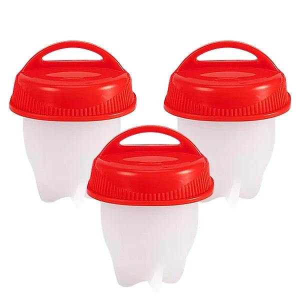 3/6pcs BPA Free Silicone Egg Boiler Steamer Non-stick Silicone Egg Cook Cups Fast Egg Poacher for Breakfast Kitchen Cooking Tool Peaceful Pleasures Health and Wellness 3pcs