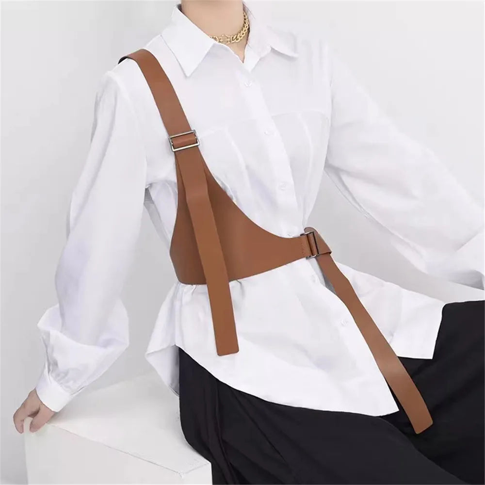 Designer Belts Women Waist Harness Skirt Belt Soft Pu Leather Dress