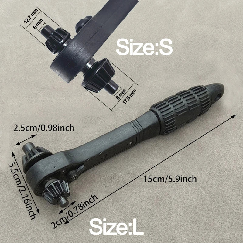 Quick Change Drill Chuck Key Ratchet Wrench for Electric Drill 2 in 1 Labor Saving Bit Removal Tool Hand Tool Peaceful Pleasures Health and Wellness