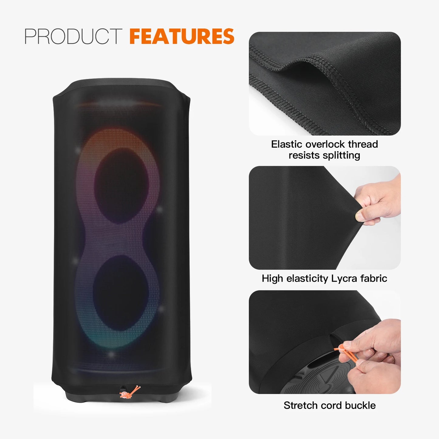 Portable Speaker Case Stretch Portable Party Speaker Dust Case Cover Dustproof Sleeve Protector for JBL PartyBox 710 Peaceful Pleasures Health and Wellness