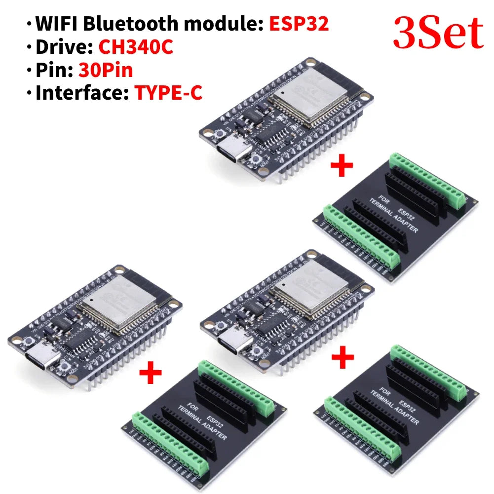 1-3Set E32 CH340C Development Board TYPE-C / Micro USB WiFi+Bluetooth Ultra-Low Power Consumption SPI Wireless Module Peaceful Pleasures Health and Wellness Type-C -Board 3Set