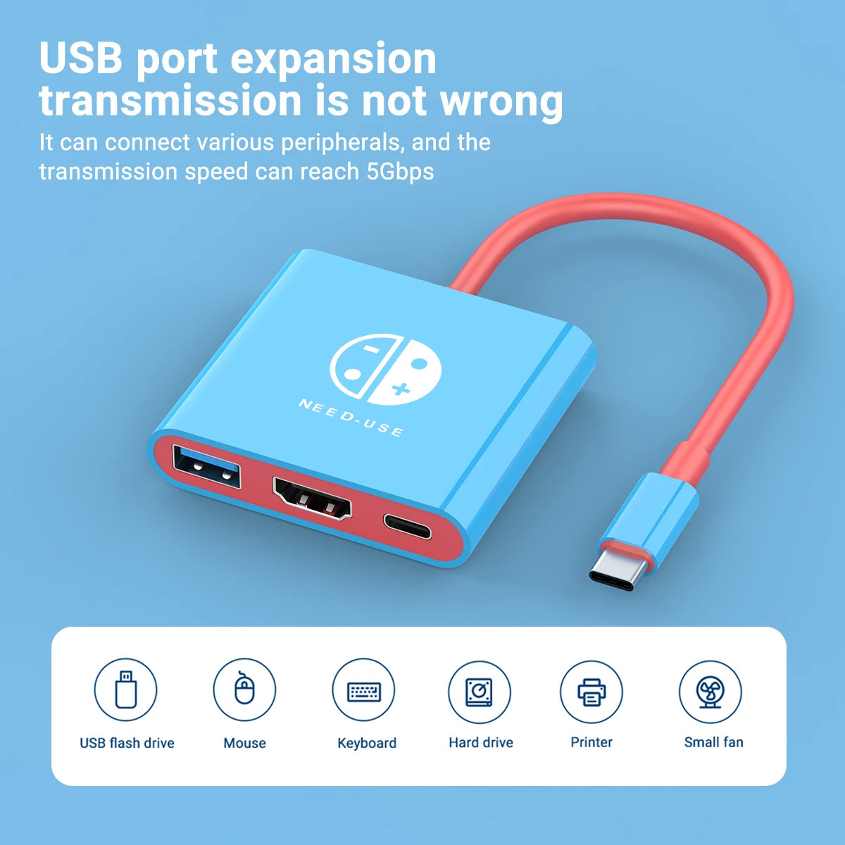 Gopala 3-in-1 USB-C Dock | HDMI, USB 3.0 & PD Charging USB-C Docking Station Peaceful Pleasures Health and Wellness