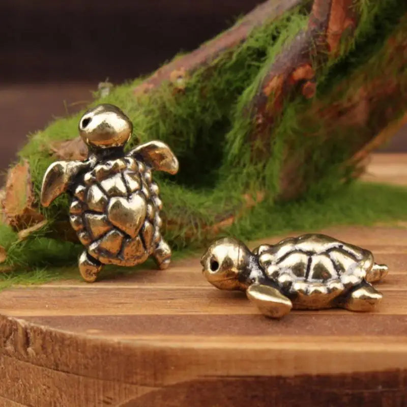 Brass Turtle Figurine – Vintage Tortoise Statue for Home & Desk