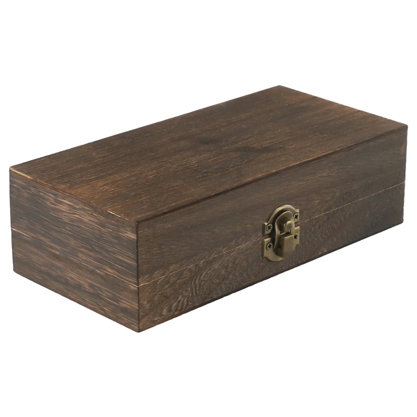 Retro Carved Wooden Clamshell Jewelry & Storage Box | Organizer