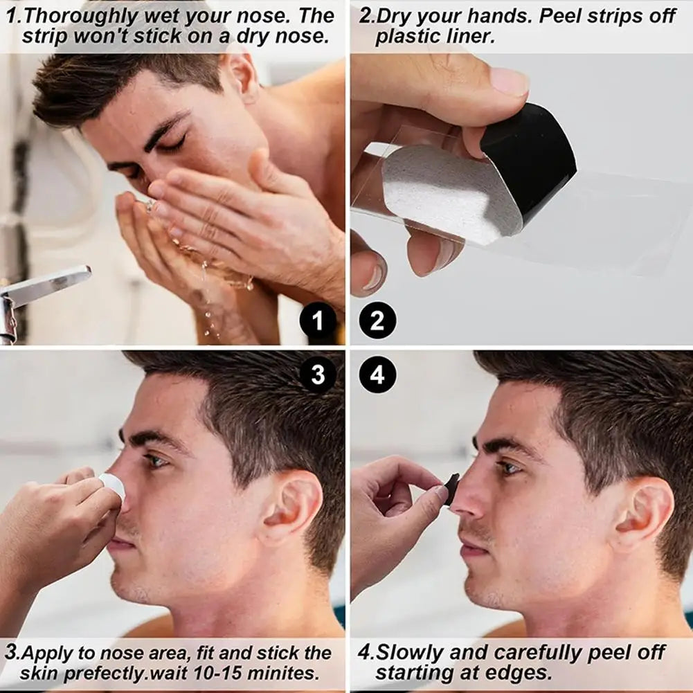 Charcoal Blackhead Pore Strips – Deep Cleansing Nose Strips for Men & All Skin Types (10/30/50 Count) Peaceful Pleasures Health and Wellness