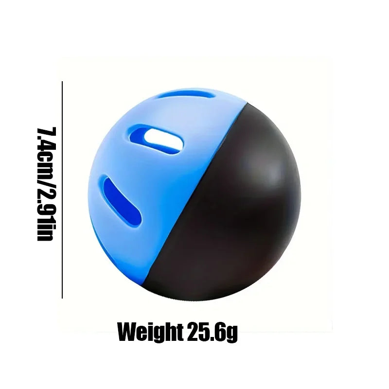 12 Pcs Baseball Soft Practice Balls Perforated Training Balls 2.91 Inches (74mm) For Outdoor Training Eva Hollow Ball Hole Ball Peaceful Pleasures Health and Wellness