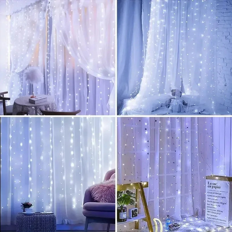 USB LED Fairy Curtain Light | Bedroom Window Holiday Decor