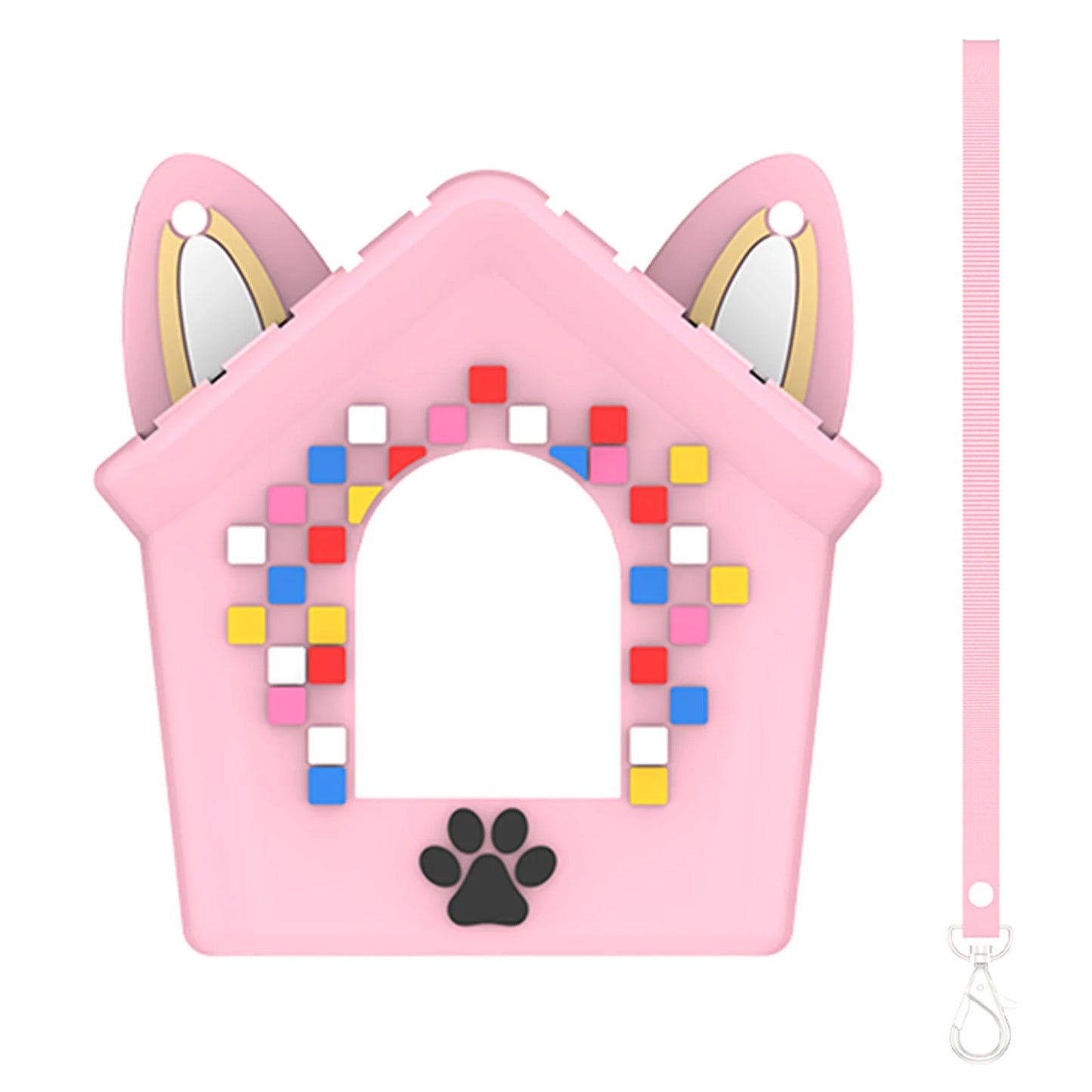 Protective Cover with Lanyard Protective Skin Cover Shockproof & Anti Drop for Doghouse Electronic Pets Accessories Peaceful Pleasures Health and Wellness Pink