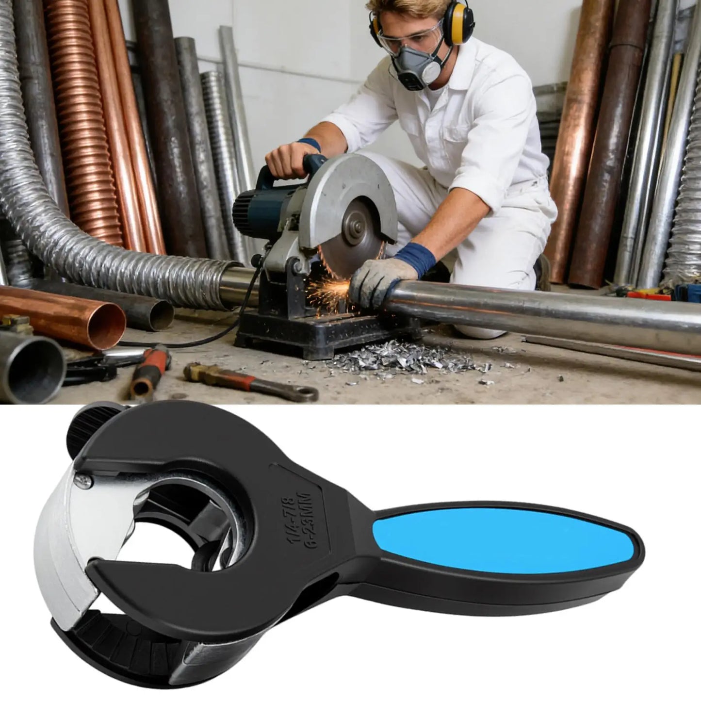 Ratchet Pipe Cutter | Cuts Copper, Aluminum & Steel 6–42mm Ratchet Pipe Cutter Peaceful Pleasures Health and Wellness