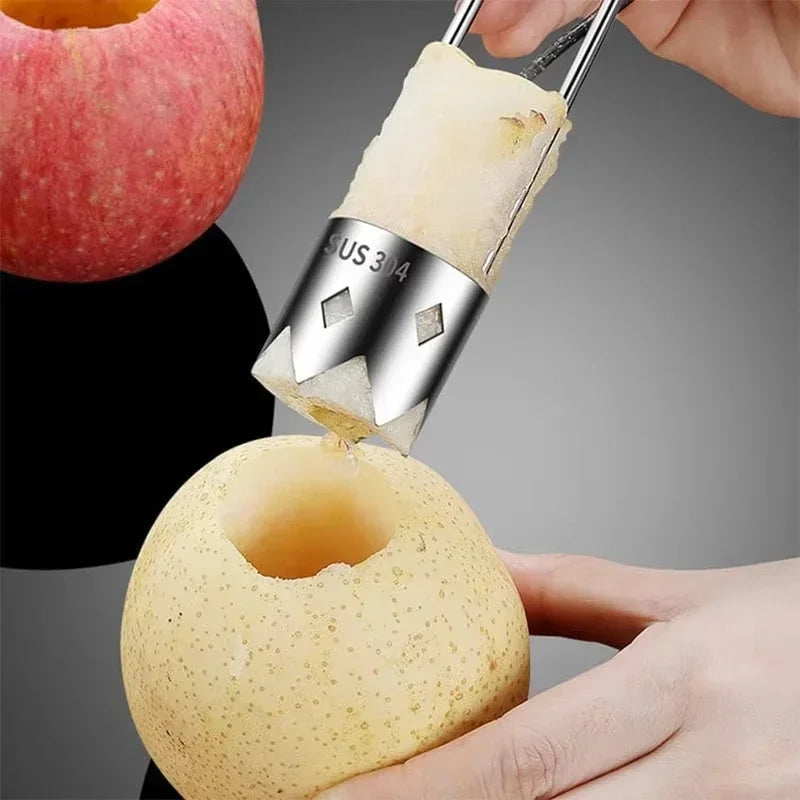 Portable Rust-Proof 304 Stainless Steel Core Remover for Pears and Apple Sharp Serrated Cutter Durable Hand Tool for Vegetables Peaceful Pleasures Health and Wellness
