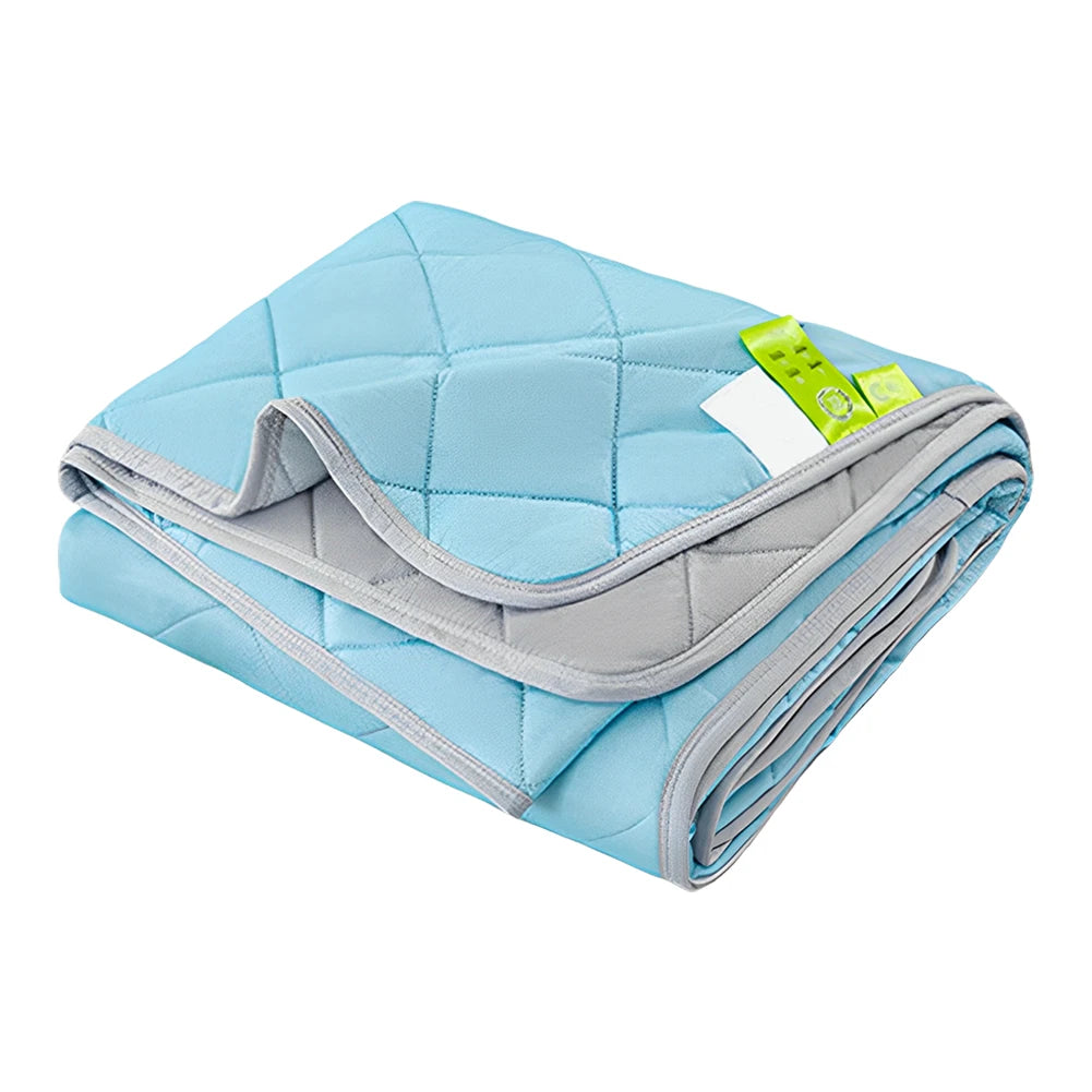 Summer Cooling Blanket – Lightweight Cold Feeling Quilt for Bedroom & Living Room Peaceful Pleasures Health and Wellness 100x150cm Blue United States