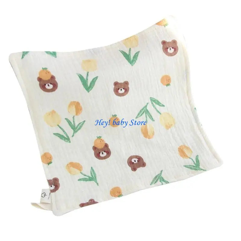 4-Layer Baby Square Towel | Burp Cloth, Bib & Face Towel