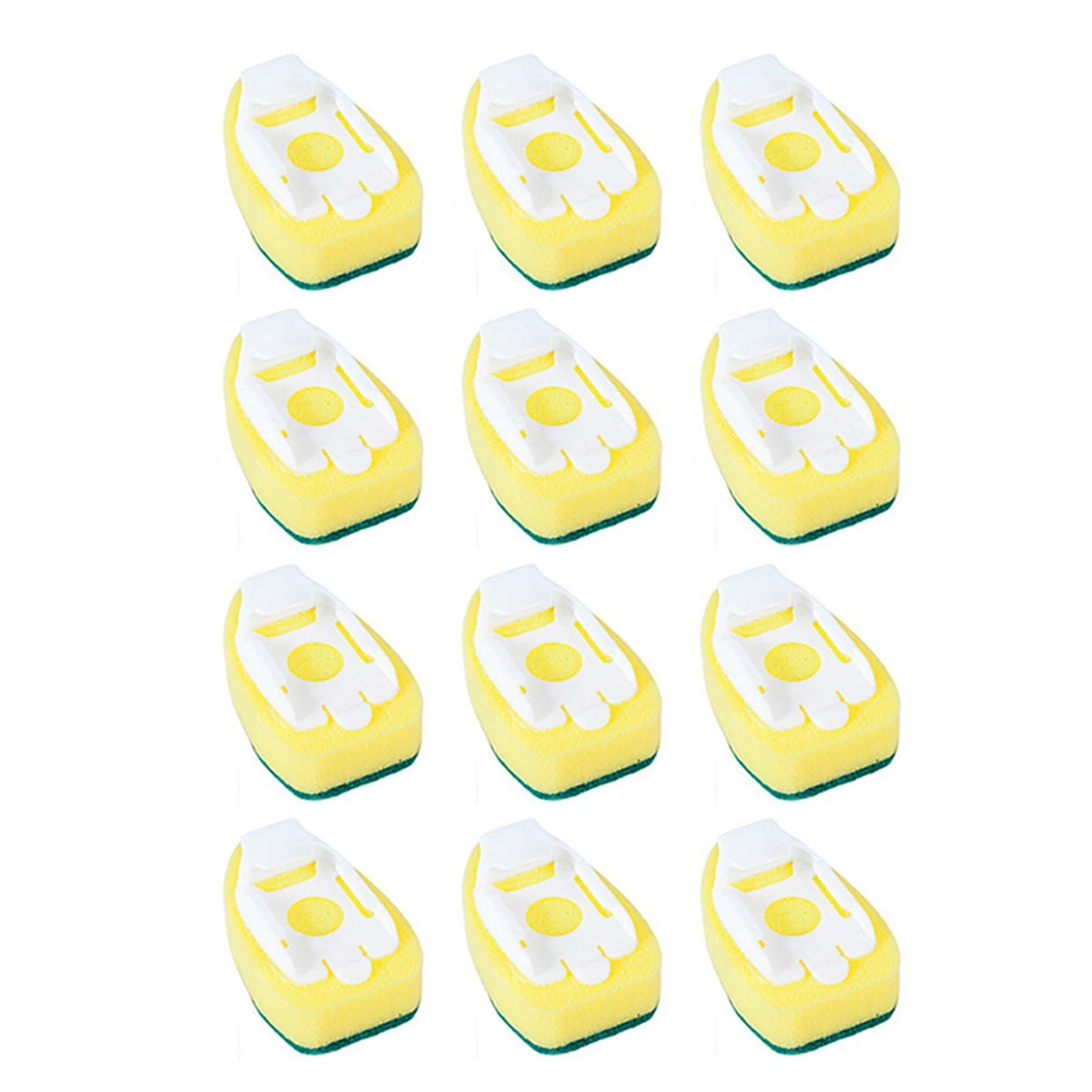 Dish Wand Soap Cleaning Brush Set Replacement Sponge Refill Liquid Washing Home Kitchen Sink Scrubber Cleaning Cleaning Tool Peaceful Pleasures Health and Wellness Green 12 Sponges