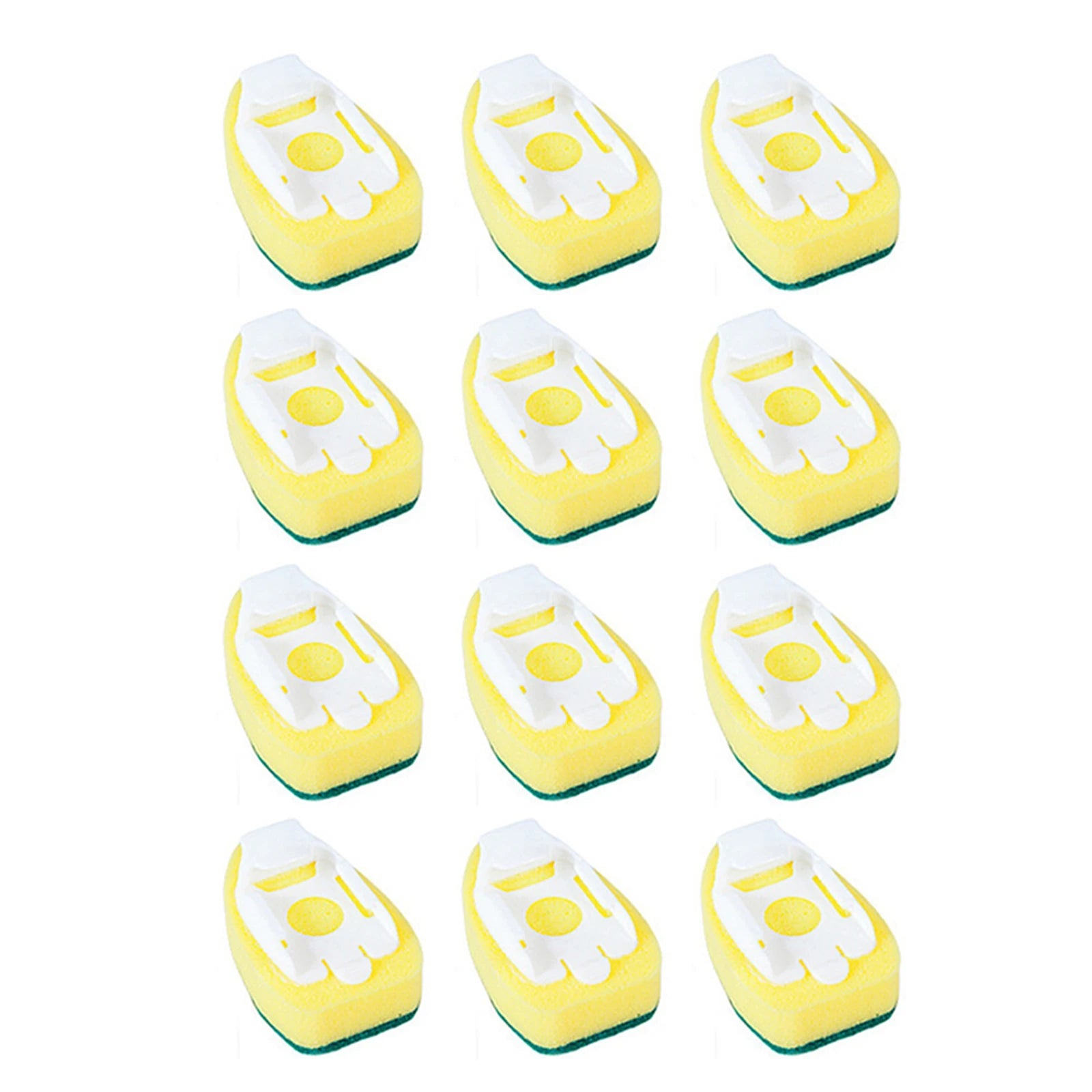 Dish Wand Soap Cleaning Brush Set Replacement Sponge Refill Liquid Washing Home Kitchen Sink Scrubber Cleaning Cleaning Tool Peaceful Pleasures Health and Wellness Green 12 Sponges