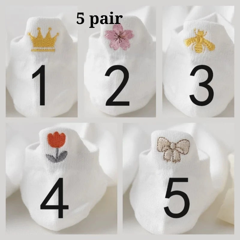 Women's Embroidered Ankle Socks | Japanese Low-Cut Style