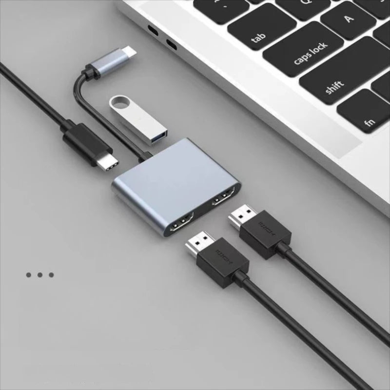 USB C To HDMI-Compatible VGA Type-C Digital AV Multiport Adapter Thunderbolt 3 Converter To 4K 1080P Fast Charging for MacBook Peaceful Pleasures Health and Wellness