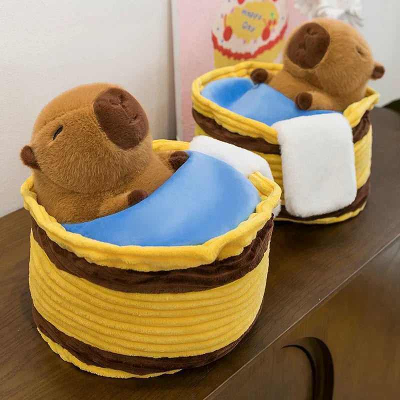 Capybara & Puffer Fish Plush Doll Set – Soft Stuffed Animal Gift