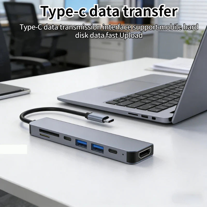 USB-C Docking Station – 4K HDMI, USB 3.0, SD/TF & PD Charging