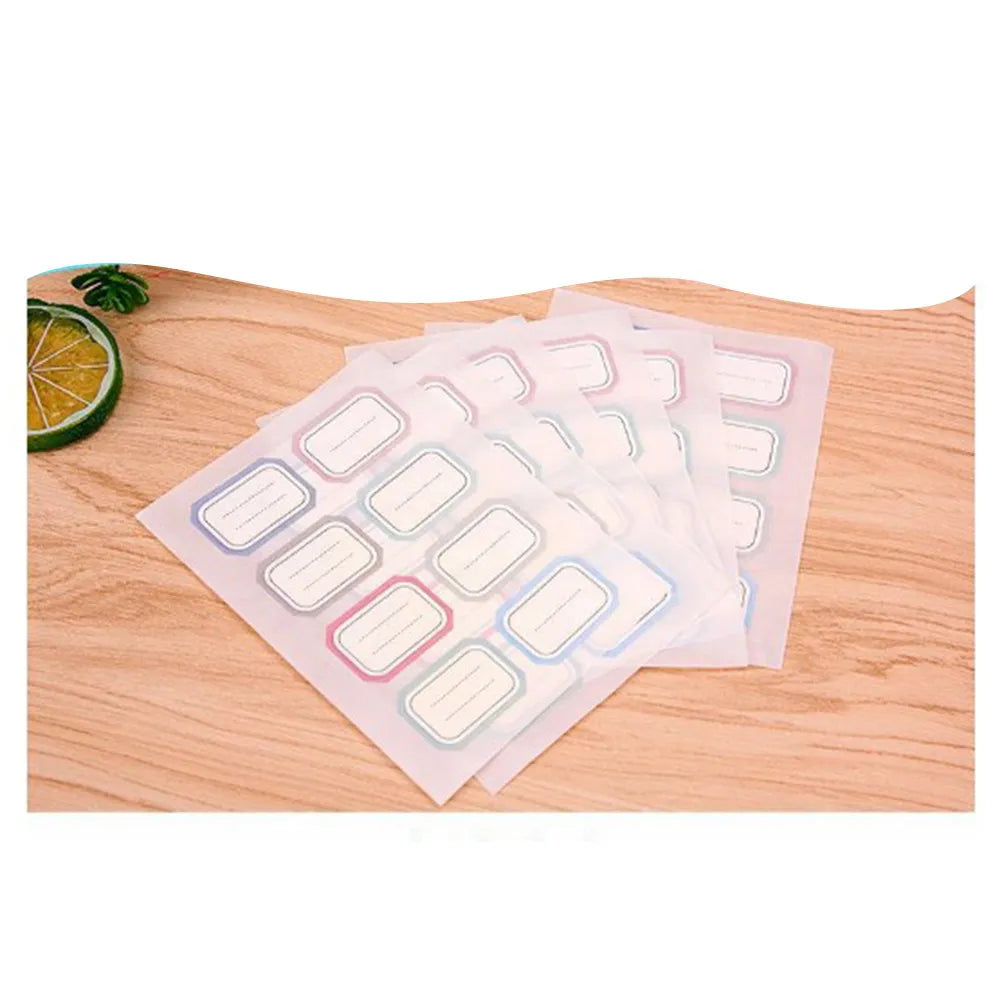 1Pack 6 Sheets Odorless Name Labels Stickers Self Adhesive for Teachers Students Homes Offices Shops Activities Peaceful Pleasures Health and Wellness
