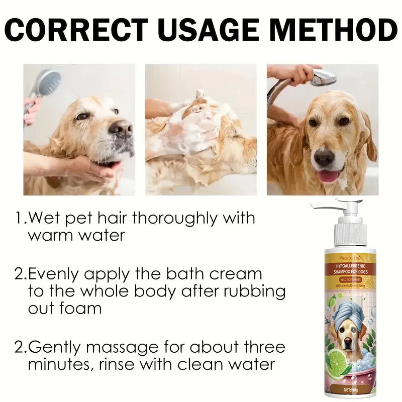 Pet Shampoo for Cats & Dogs – Deep Clean, Fresh Scent, Moisturizing