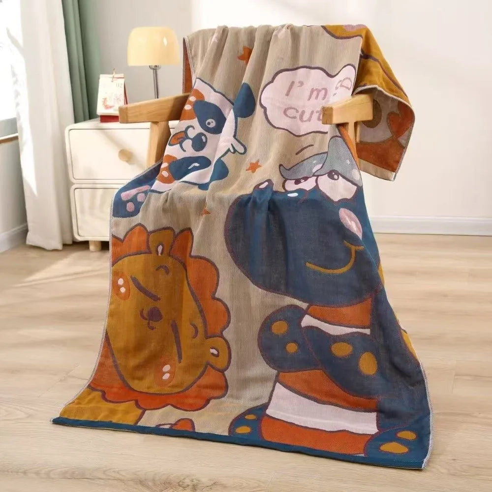 High Quality Multi Layer Bath Towel Double Sidedprinted Soft Beach Towel Multifunctional Small Blanket Universal in All Seasons Peaceful Pleasures Health and Wellness 04