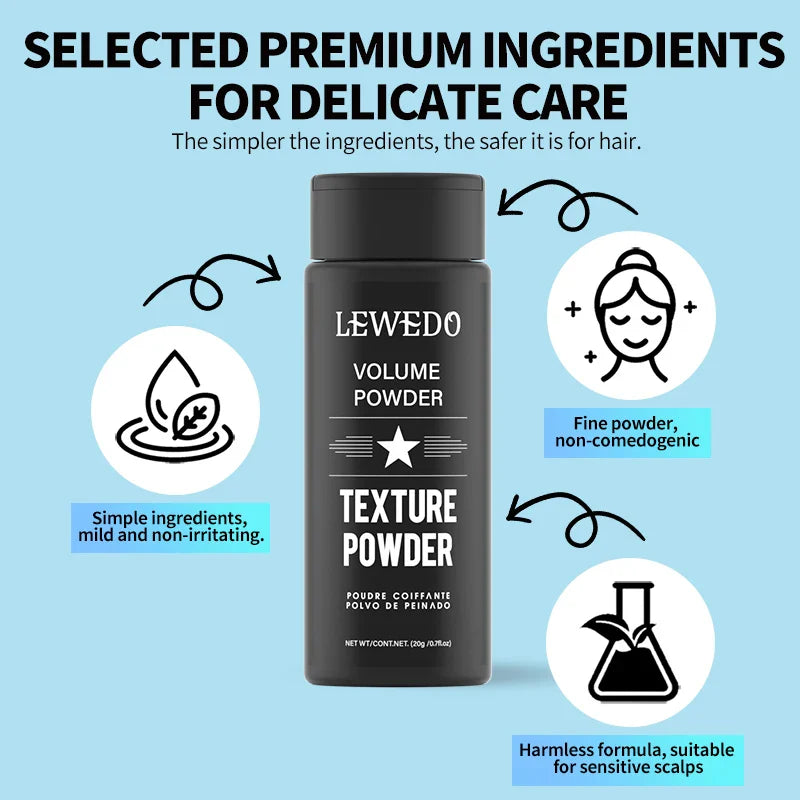 LEWEDO Hair Styling Powder Spray – Volume & Oil-Absorbing