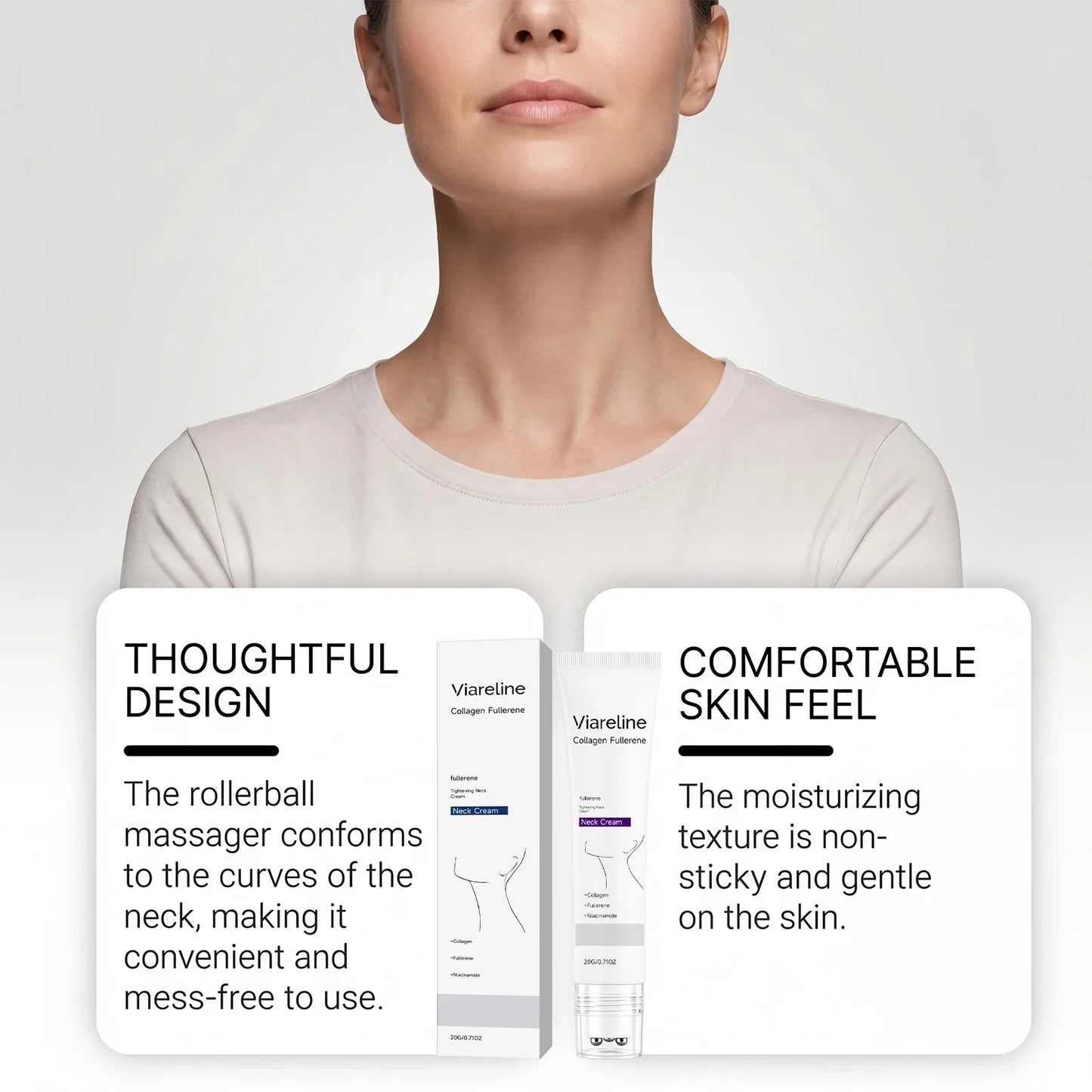 Viareline Collagen Neck Firming Cream – Anti-Aging, 50g