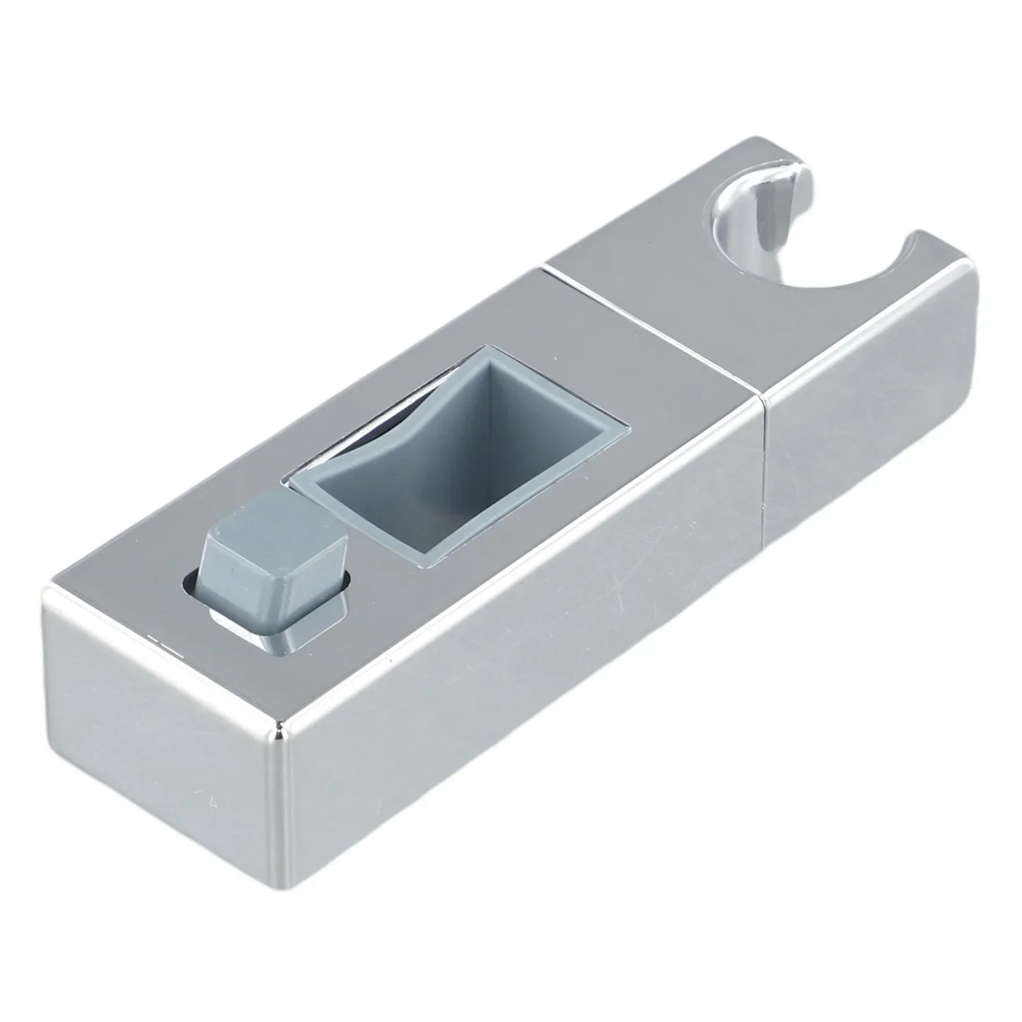 Adjustable Chrome Shower Rail Slider Bracket – 360° Swivel